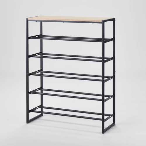 Tier shoe rack - 5, black